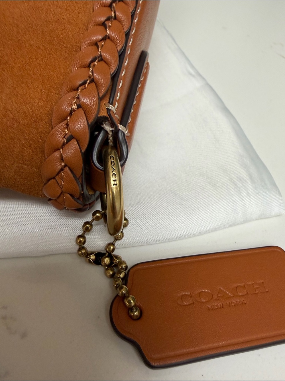 COACH ⁠Soft Tabby Braided Suede Canyon Bag CJ817 NWOT⁠ - Picture 8 of 15